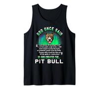 Dios Dijo una Vez Que Dios creó al Pitbull Amante Divertido Camiseta sin Mangas