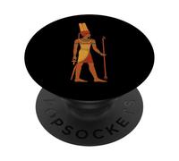Dios Egipcio Amón Egipto Amón-Ra Diseño de Corona de Plumas PopSockets PopGrip Adhesivo