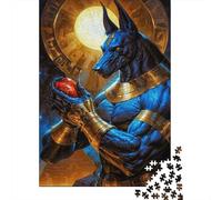 Dios Egipcio Anubis 1000 Piezas Cartón Extra Grueso Rompecabezas De Bricolaje para Adultos Y Niños De 12 Años Divertido Y Desafiante Juego De Familia Hermosa Decoración 70x50cm/1000pcs