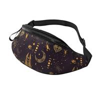 Dios Egipcio Anubis Con Escorpión Bolso Bandolera Unisex Bolso De Cintura Ajustable Bolsa De Cinturón Para Festivales Viaje Caminatas 14X35Cm