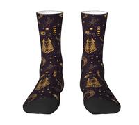 Dios Egipcio Anubis Con Escorpión Unisex Calcetines Deportivos Acolchados Work Socks Suaves Calcetines De Ciclismo Para Uso Diario Tenis Running