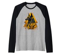 Dios egipcio Anubis Egiptología Egipto Mitología Antiguo Egipto Camiseta Manga Raglan