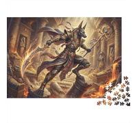 Dios Egipcio Anubis Puzzle 1000 Piezas Adultos Y Niños,Desafío,14 Años+,Deco Pared,Rompecabezas,Premium,Cartón,Regalo Ideal,Anti-estrés,Relax,Reto,Educativo 38x26cm