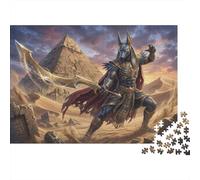 Dios Egipcio Anubis Puzzle 1000 Piezas Adultos Y Niños,Premium,Reto,Rompecabezas,Deco Pared,Regalo Ideal,14 Años+,Anti-estrés,Relax,Desafío,Cartón,Educativo 38x26cm
