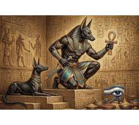 Dios Egipcio Anubis Puzzle De Madera 500 Piezas Adultos Y Niños,Regalo Ideal,Madera,Anti-estrés,Deco Pared,Rompecabezas,14 Años+,Relax,Desafío,Reto,Educativo (52x38cm)