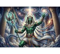 Dios Egipcio Osiris Puzzle De Madera 1000 Piezas Adultos Y Niños,Regalo Ideal,Deco Pared,Desafío,Rompecabezas,14 Años+,Anti-estrés,Relax,Reto,Madera,Educativo (75x50cm)