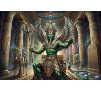 Dios Egipcio Osiris Puzzle De Madera 1000 Piezas Adultos Y Niños,Rompecabezas,Desafío,Regalo Ideal,Deco Pared,14 Años+,Anti-estrés,Relax,Reto,Madera,Educativo (75x50cm)