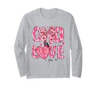 Dios es Amor 1 Juan 4 8 Christian Valentine Corazones Arco Manga Larga