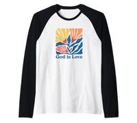 Dios es Amor Biblia Fe Cristianismo Jesús Camiseta Manga Raglan