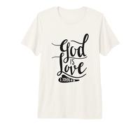 Dios es Amor Cristiano versículo bíblico Cita Camiseta Premium