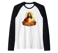Dios es Amor - Jesús Cristiano Camiseta Manga Raglan