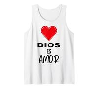 Dios es Amor - Spanish Christian Bible Verse Tee Camiseta sin Mangas