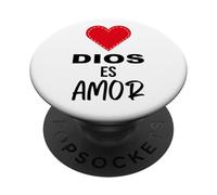 Dios es Amor - Spanish Christian Bible Verse Tee PopSockets PopGrip Adhesivo