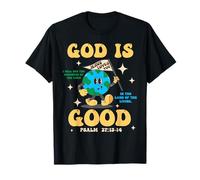 Dios es bueno, Jesús te ama, la tierra, la esperanza cristiana, la fe, la bandera Camiseta