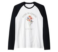 Dios es Bueno Siempre Wildflower Christian Faith Camiseta Manga Raglan