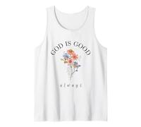 Dios es Bueno Siempre Wildflower Christian Faith Camiseta sin Mangas