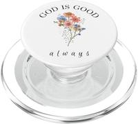 Dios es Bueno Siempre Wildflower Christian Faith PopSockets PopGrip para MagSafe