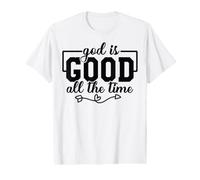 Dios es Bueno Todo el Cristo Cristiano Dios Cruz Hombres y Mujeres Camiseta gráfica económica