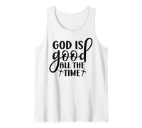 Dios es Bueno Todo el Cristo Cristiano Dios Cruz Hombres y Mujeres Camiseta sin Mangas