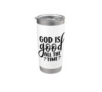 Dios es bueno todo el Cristo cristiano Dios cruz hombres y mujeres Vaso térmico de acero inoxidable de doble pared