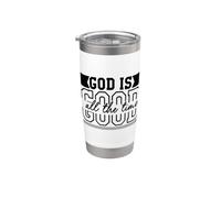Dios es bueno todo el Cristo cristiano Dios cruz hombres y mujeres Vaso térmico de acero inoxidable de doble pared