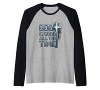 Dios es Bueno Todo el Tiempo - Christian Streetwear Camiseta Manga Raglan