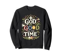 Dios es Bueno Todo el Tiempo Cita de fe Cristiana Retro Sudadera