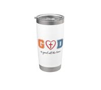 Dios es bueno todo el tiempo Cita de fe cristiana Vaso térmico de acero inoxidable de doble pared