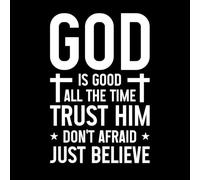 Dios es bueno todo el tiempo confía en él diseño Pegatinas de pared de papel adhesivo 57.6x86.6cm Pintura mural artística Blanco