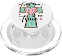 Dios es bueno todo el tiempo corazón cruz PopSockets PopGrip para MagSafe