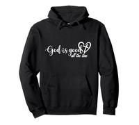 Dios es Bueno Todo el Tiempo Cruz y corazón fe Cristiana Sudadera con Capucha