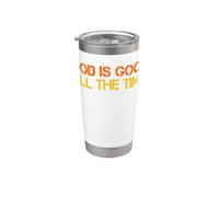 Dios es bueno todo el tiempo Jesús Retro Vintage Biblia cristiana Vaso térmico de acero inoxidable de doble pared