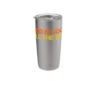 Dios es bueno todo el tiempo Jesús Retro Vintage Biblia cristiana Vaso térmico de acero inoxidable de doble pared