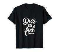 Dios es Fiel Divertido Script Cursivo Creer Camiseta