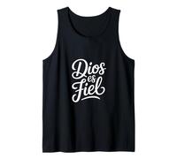 Dios es Fiel Divertido Script Cursivo Creer Camiseta sin Mangas