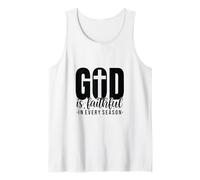 Dios es Fiel en Cada estación, religioso, Cristiano, fe Camiseta sin Mangas