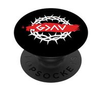 Dios es Fiel más Que Altos y Bajos Cristianos Hombres Mujeres PopSockets PopGrip Adhesivo