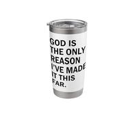 Dios es la razón por la que he llegado tan lejos Vaso térmico de acero inoxidable de doble pared