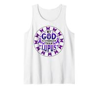 ¡Dios es más Fuerte Que el Lupus! SLE Lupus Warrior Lupus Camiseta sin Mangas