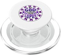 ¡Dios es más Fuerte Que el Lupus! SLE Lupus Warrior Lupus PopSockets PopGrip para MagSafe