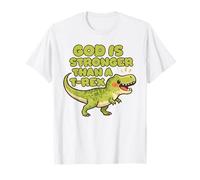 Dios es más Fuerte Que un Trex Cute Dino Kids Christianity Camiseta
