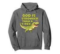 Dios es más Fuerte Que un Trex Cute Dino Kids Christianity Sudadera con Capucha