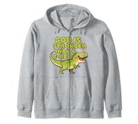 Dios es más Fuerte Que un Trex Cute Dino Kids Christianity Sudadera con Capucha