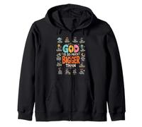 Dios es más Grande Afirmaciones positivas Cristiano religioso Sudadera con Capucha