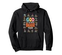 Dios es más Grande Afirmaciones positivas Cristiano religioso Sudadera con Capucha