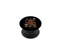 Dios es más Grande Que la fe Cristiana Escrituras Afirmaciones PopSockets PopGrip Adhesivo