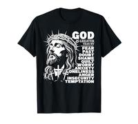 Dios es más Grande Que mi Miedo Afirmación Cristiana Camiseta