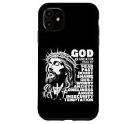 Dios es más Grande Que mi Miedo Afirmación Cristiana Carcasa para iPhone 11