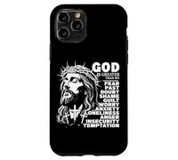 Dios es más Grande Que mi Miedo Afirmación Cristiana Carcasa para iPhone 11 Pro
