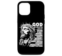 Dios es más Grande Que mi Miedo Afirmación Cristiana Carcasa para iPhone 12/12 Pro